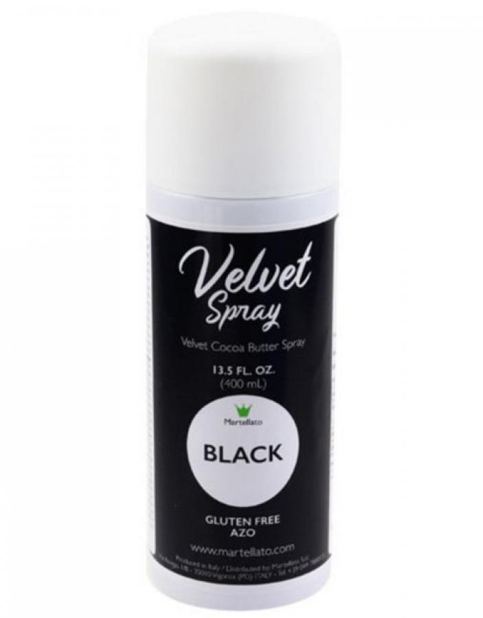 Velvet spray / suklaaspray musta, 400 ml 