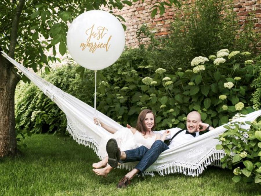 Just married jätti-ilmapallo, 1 metri