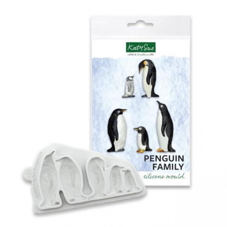Silikonimuotti pingviiniperhe 
