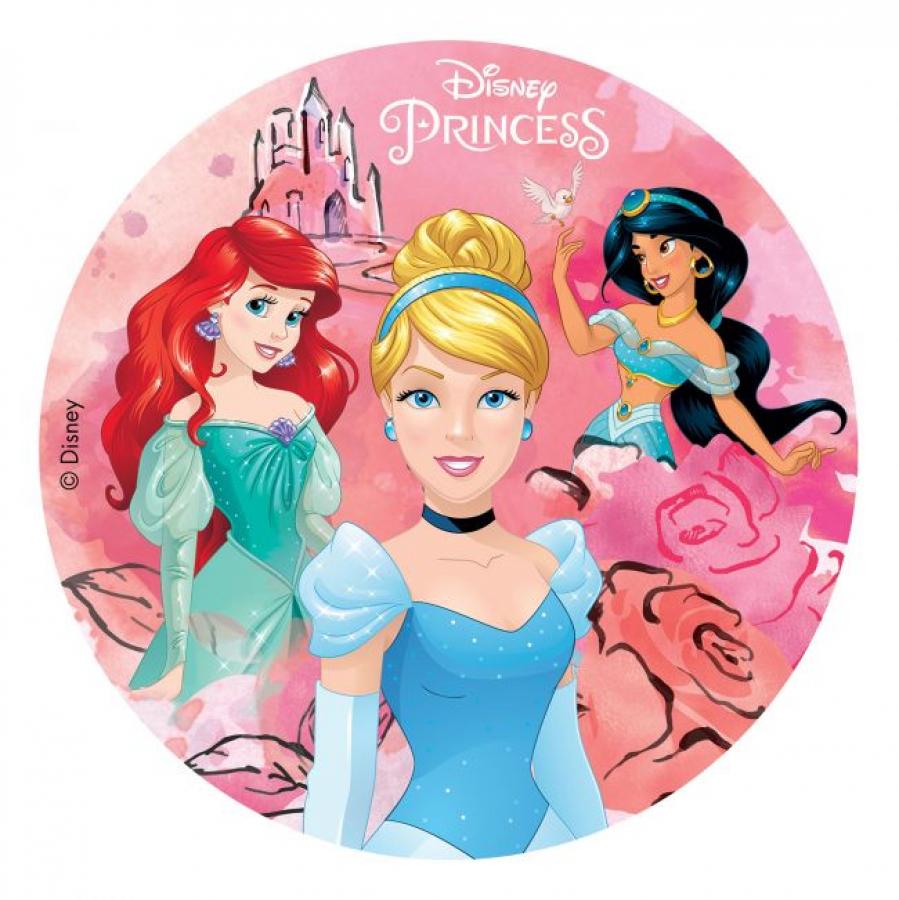 Syötävä kakkukuva Disney Prinsessat, sokeriton, 20 cm 