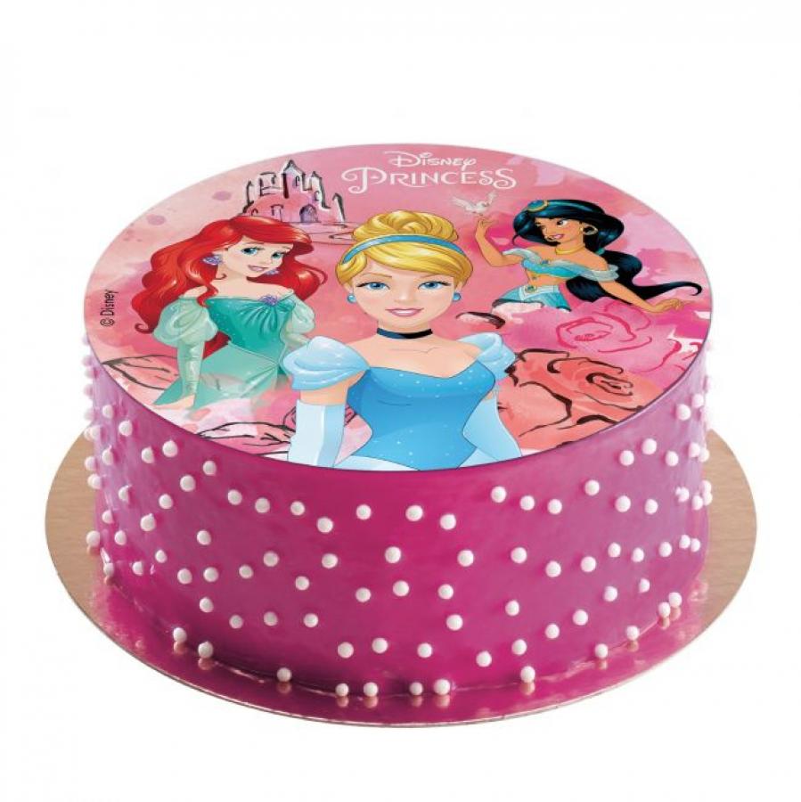 Syötävä kakkukuva Disney Prinsessat, sokeriton, 20 cm 