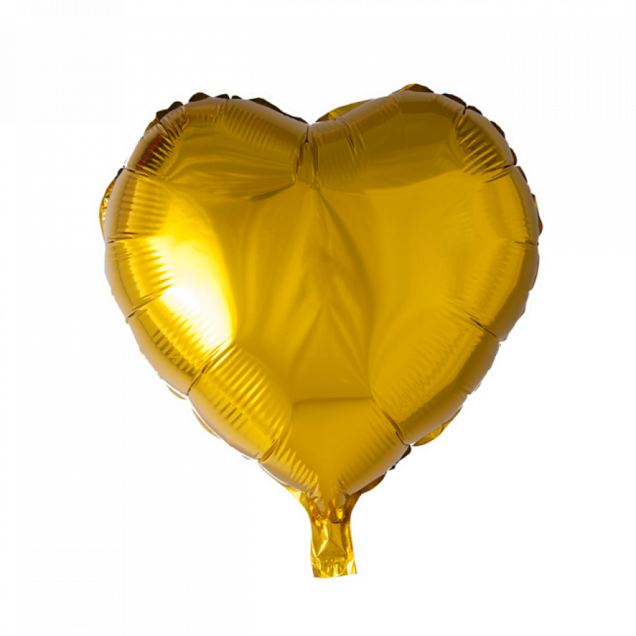 Foliopallo sydän kulta 46 cm
