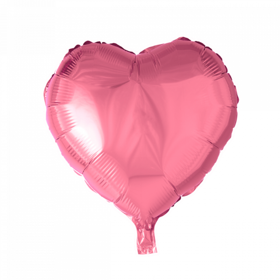 Foliopallo sydän vaaleanpunainen 46 cm