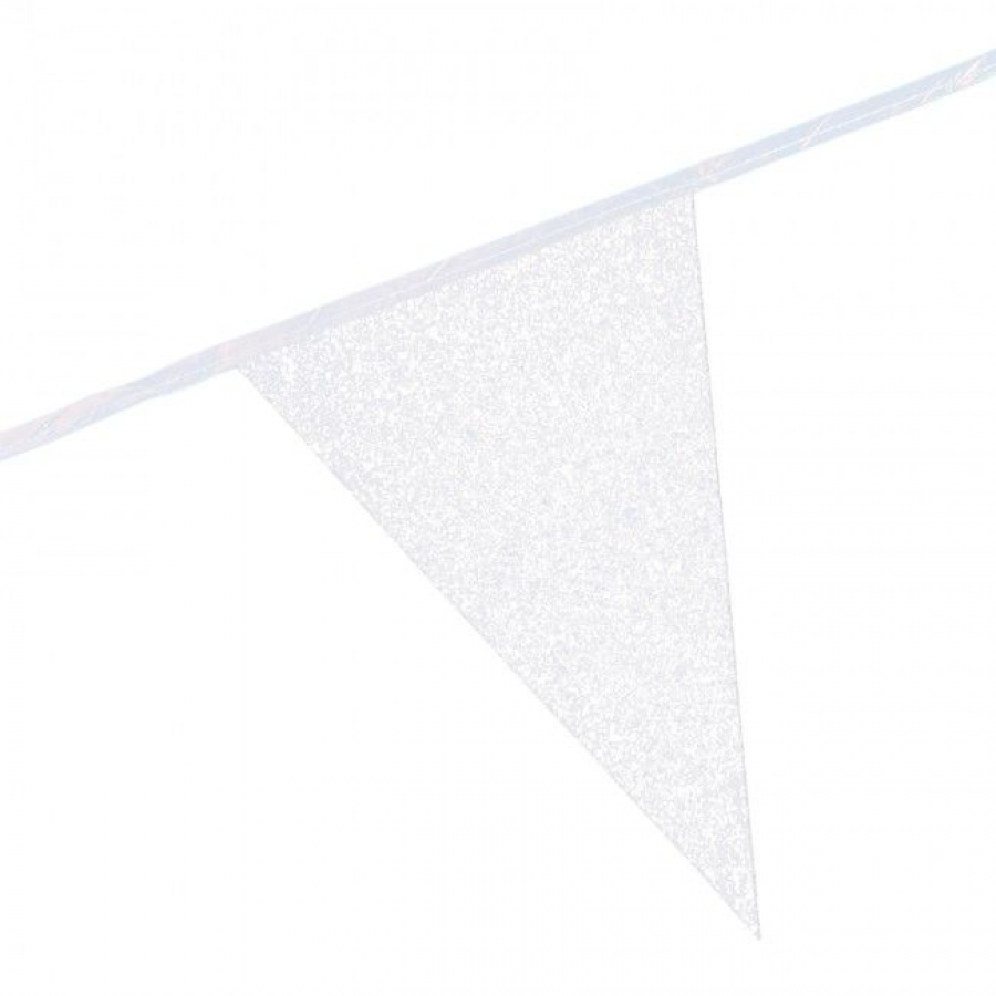 Lippuviiri glitter valkoinen, 6 m