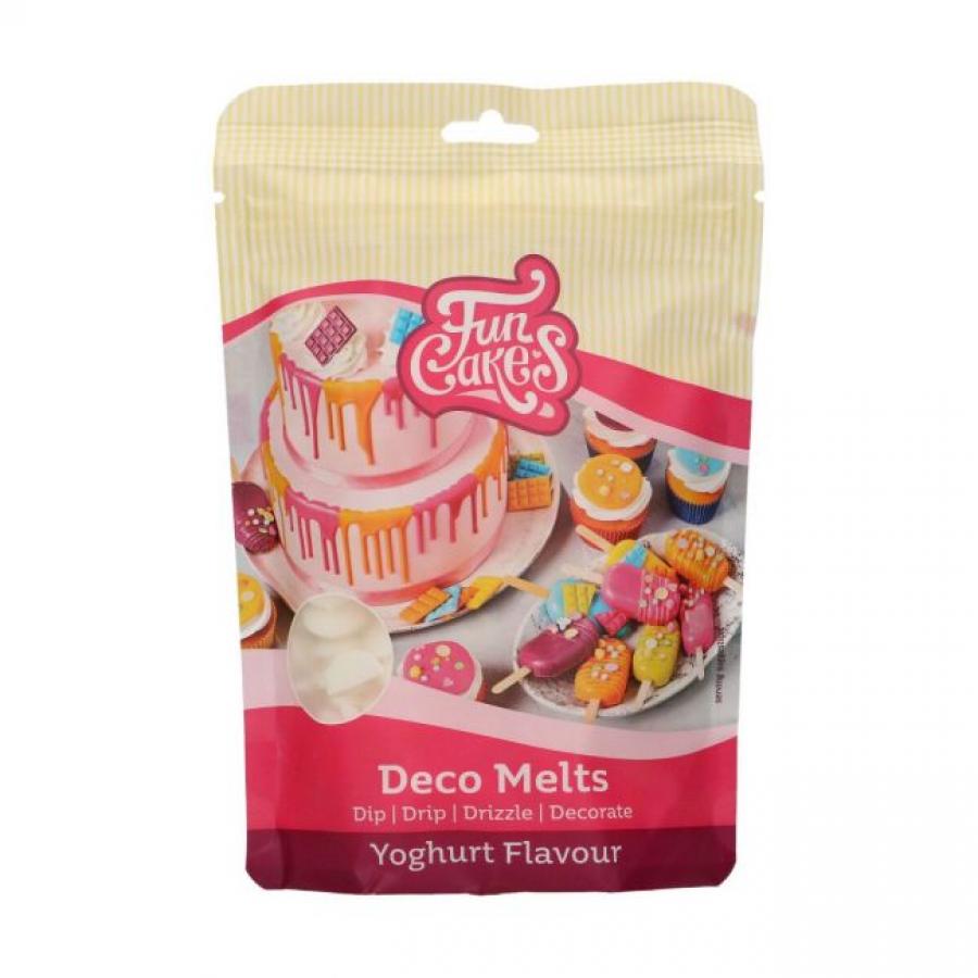 Deco Melts, valkoinen jogurtinmakuinen, 250 g - Funcakes