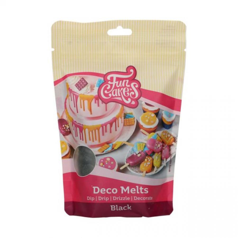 Deco Melts musta, 250 g - Funcakes