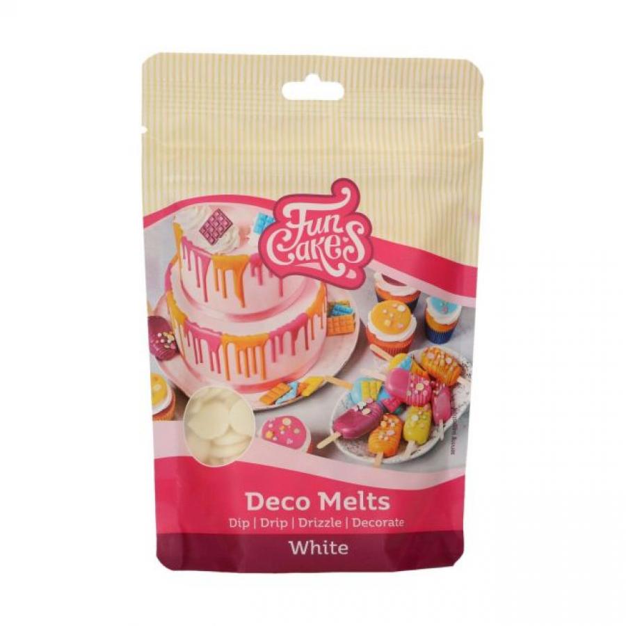 Deco Melts valkoinen, 250 g - Funcakes