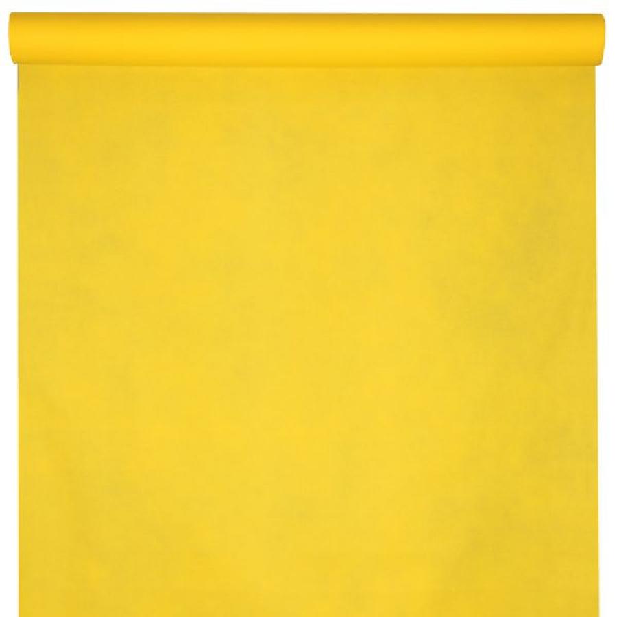 Paperinen pöytäliinarulla keltainen 120 cm, 10 metriä