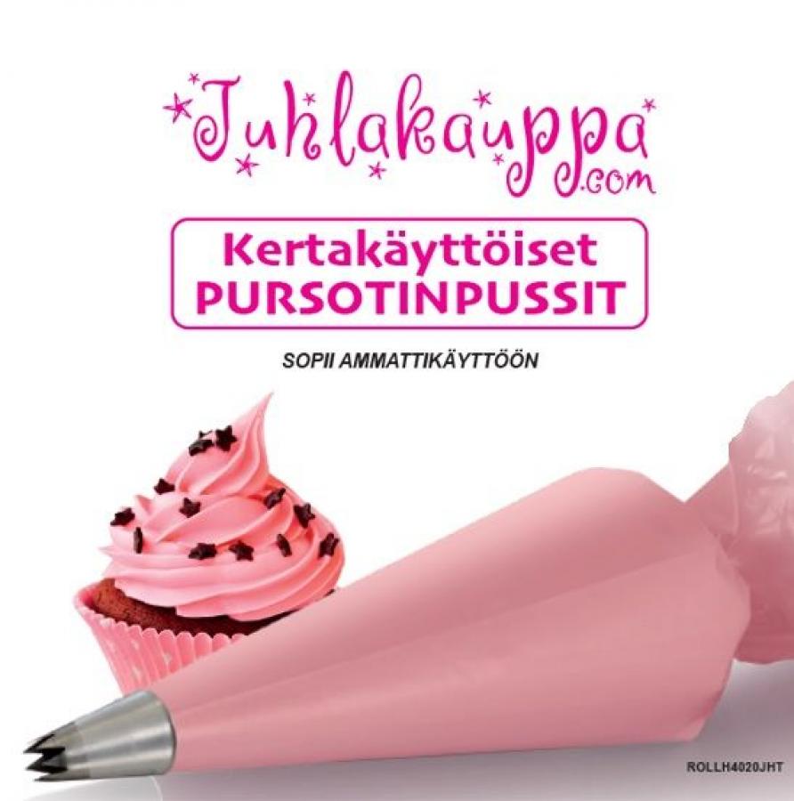 Juhlakaupan kertakäyttöinen pursotinpussi 40cm, 20 kpl