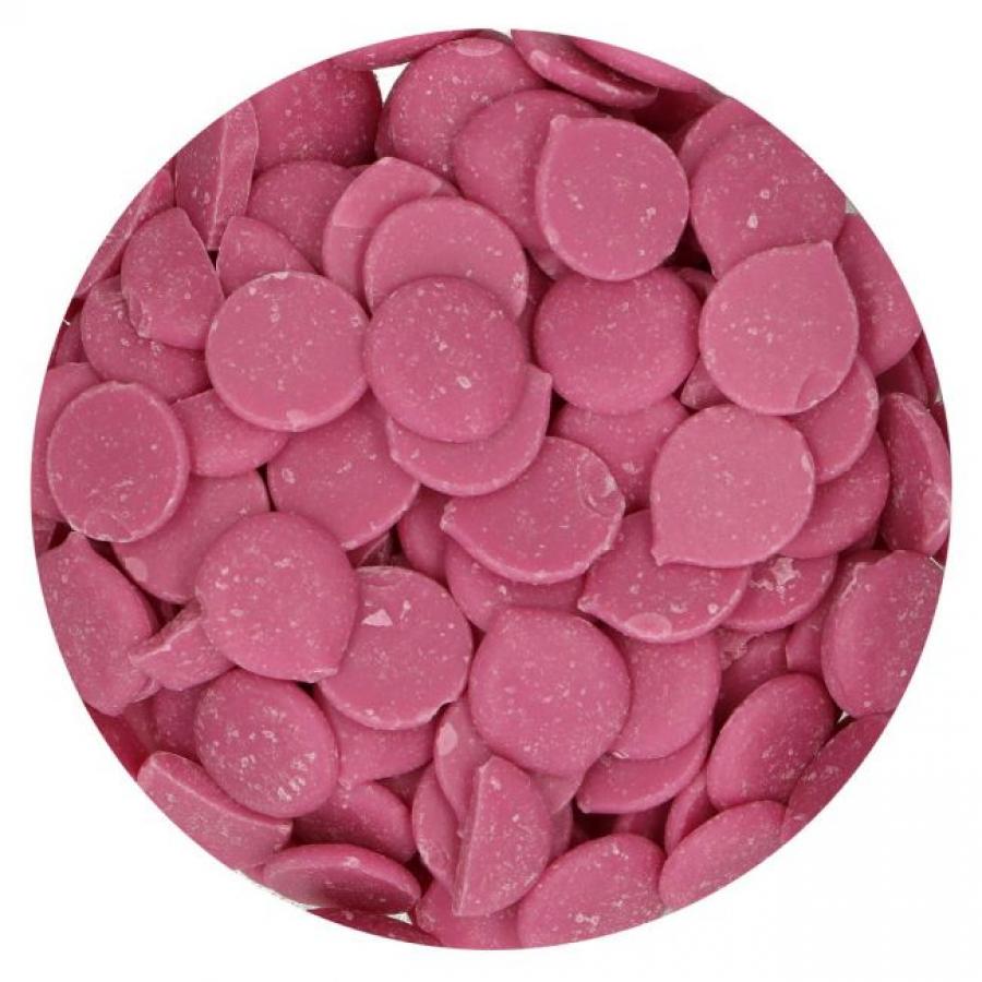 Deco Melts, pinkki vadelman makuinen 250 g - Funcakes