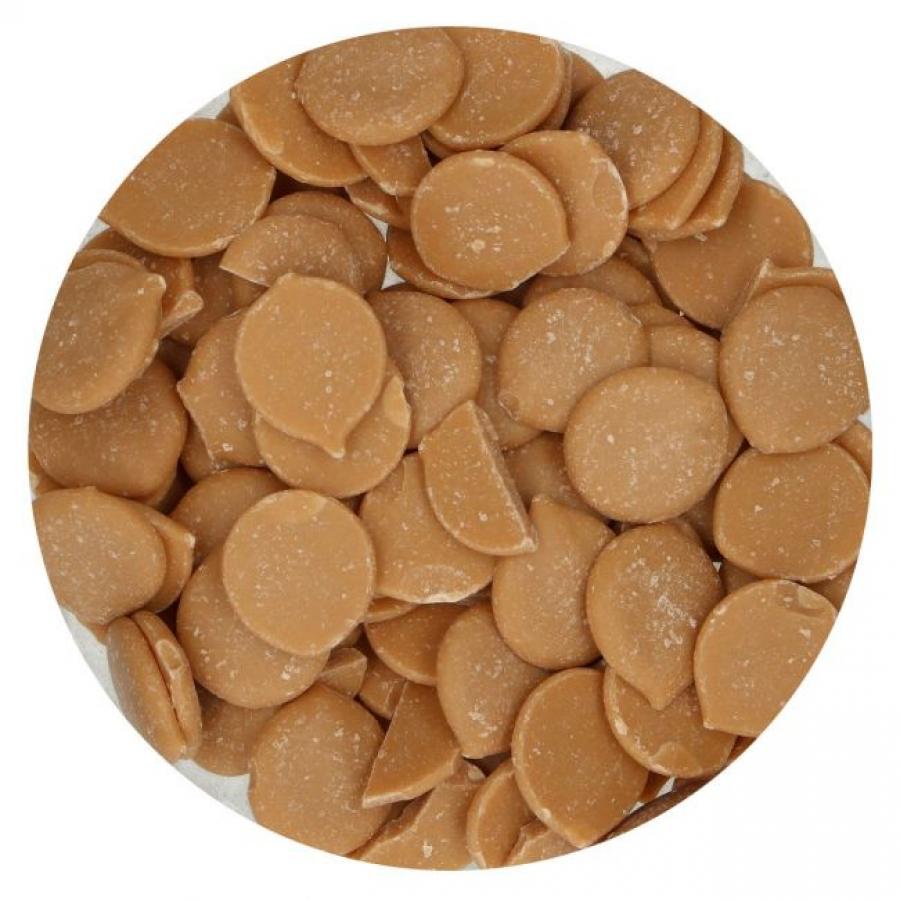 Deco Melts, vaaleanruskea toffeen makuinen 250 g - Funcakes