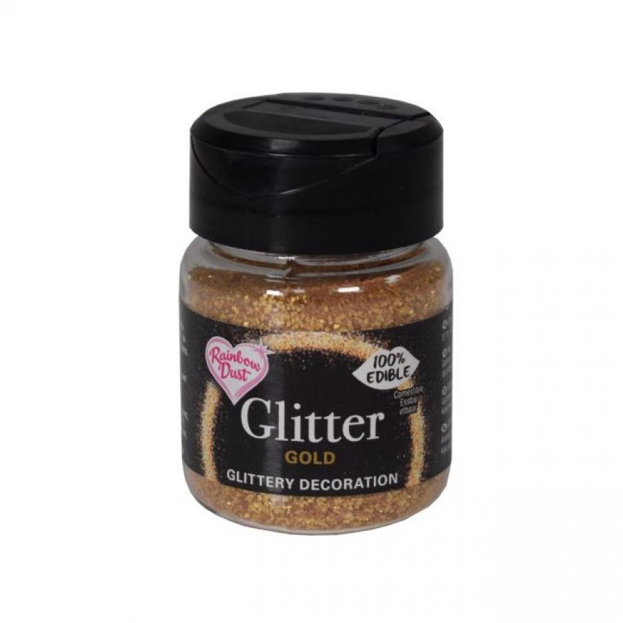 Syötävä glitteri, Gold (kulta) 40 g - Rainbow Dust