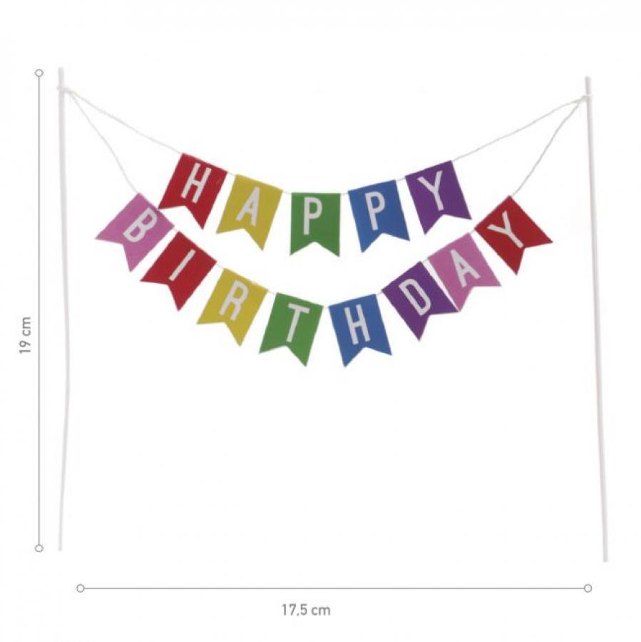 Kakunkoriste lippuviiri "Happy birthday"
