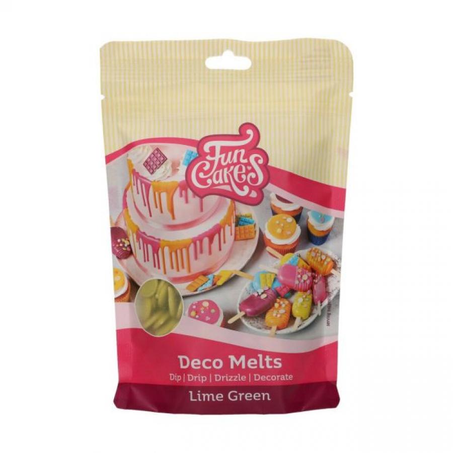 Deco Melts, limenvihreä, 250 g - Funcakes