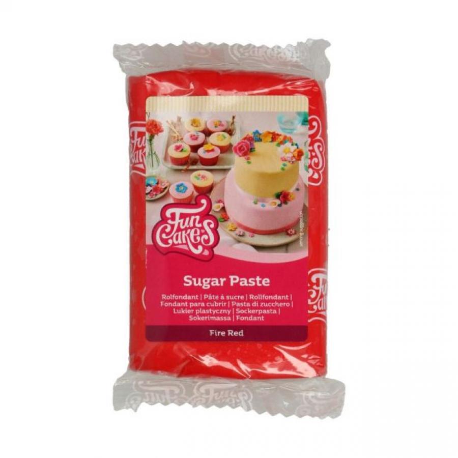 Kaulittava kuorrute, punainen 250 g  (Fire Red) - Funcakes