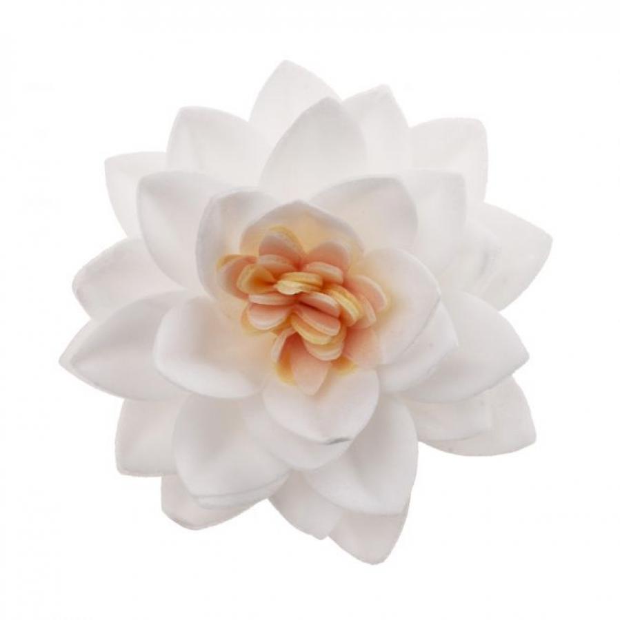 Syötävät vohvelikukat valkoinen lotus-kukka ~7cm 15 kpl