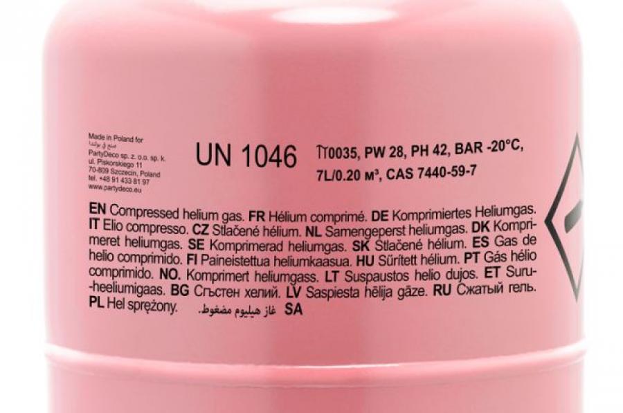 Heliumpullo pinkki ja täyttölaite (keskikoko)