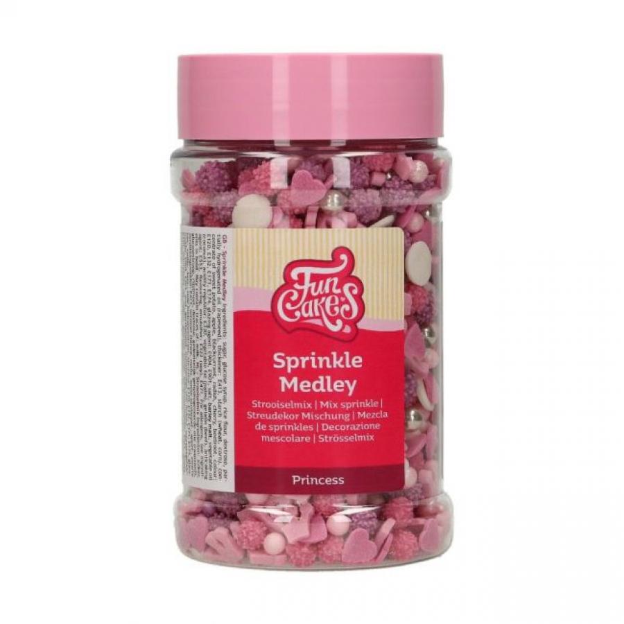 Syötävät koristeet, 180g - Sprinkle  medley Princess - Funcakes