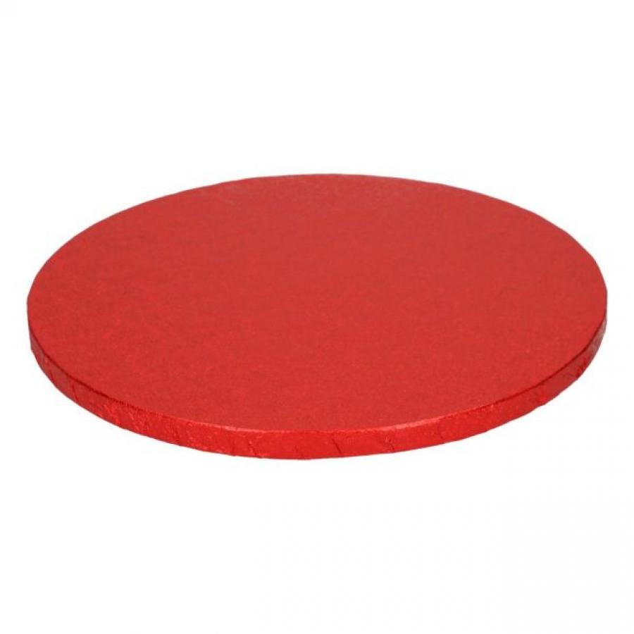 Kakkualusta, punainen pyöreä 25 cm (1,2 cm paksu)