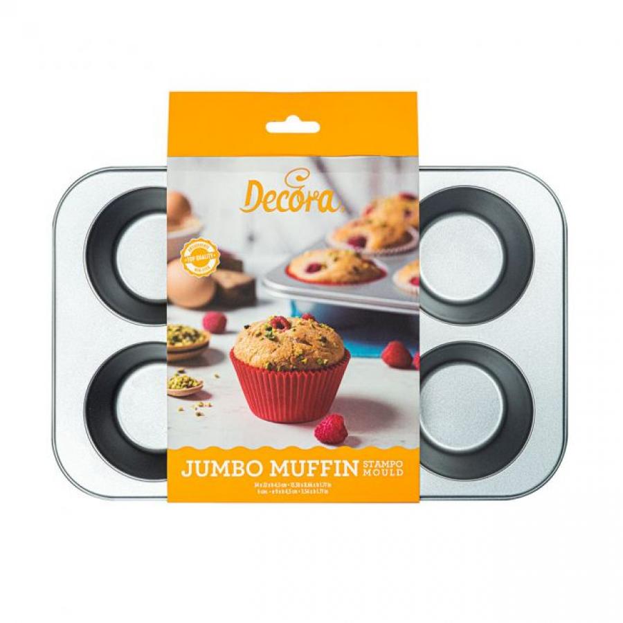 Jumbo-muffinipelti tarttumaton, 6 muffinille 