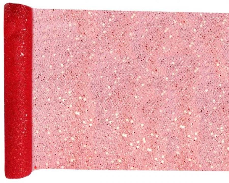 Glitter kaitaliina punainen 30 cm, 5 m 
