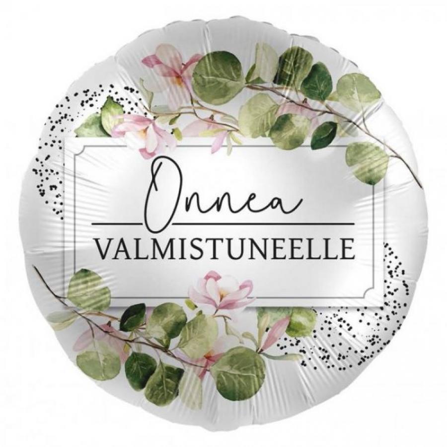 Onnea valmistuneelle kukilla foliopallo 