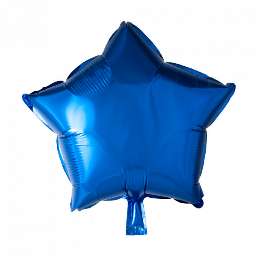 Foliopallo tähti sininen, 46 cm 