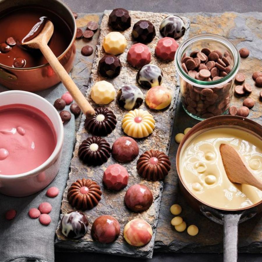 Choco Melts, ruby, 250 g - Funcakes 