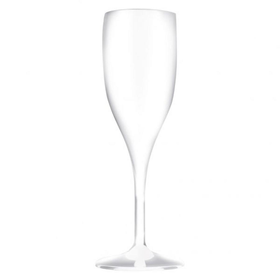 Särkymätön muovinen shampanjalasi valkoinen, 15 cl, 1 kpl