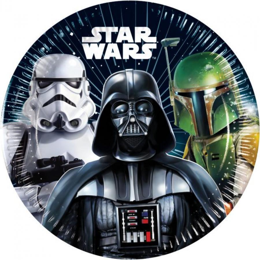 Star Wars Galaxy pienet pahvilautaset 20 cm, 8 kpl