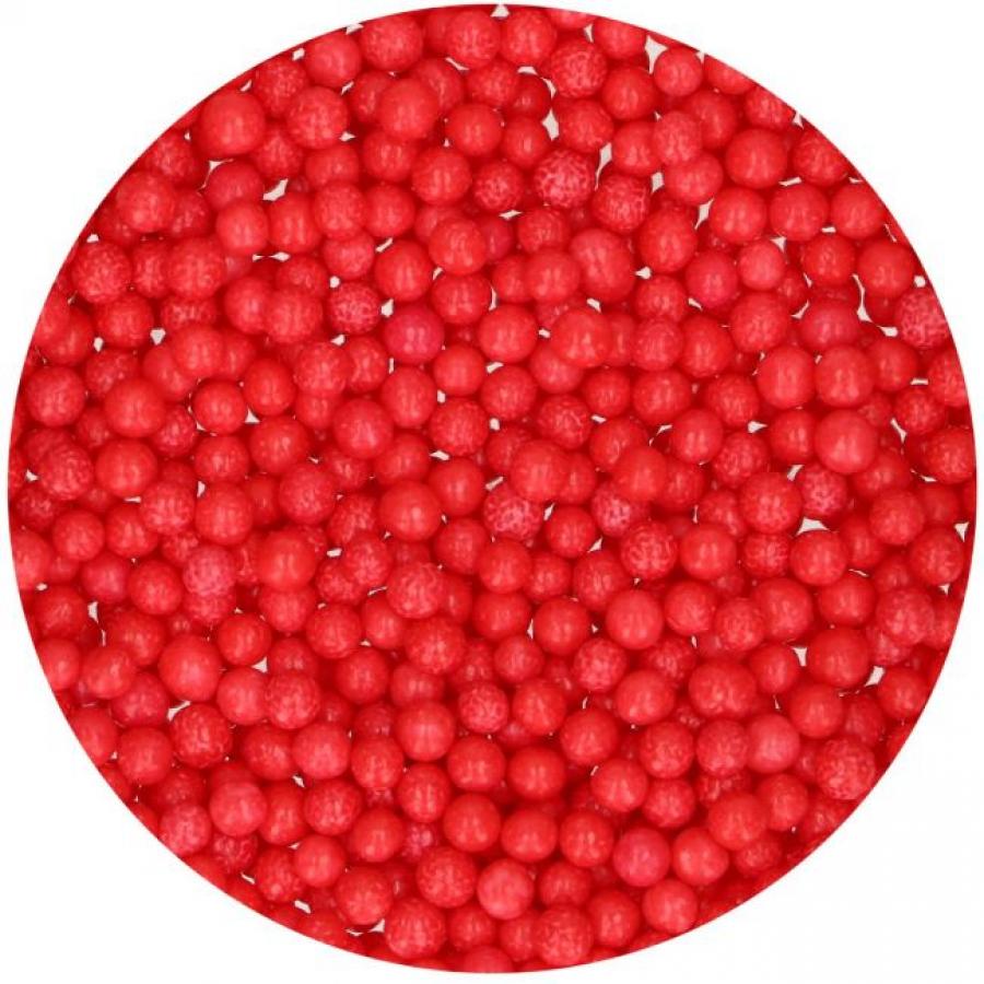 Pehmeät sokerihelmet keskikoko punainen 60g - FunCakes