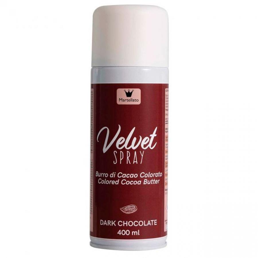 Velvet spray / suklaaspray tumma suklaa, 400 ml