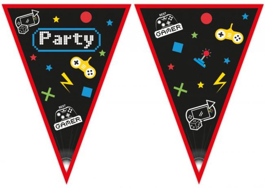 Gaming party lippuviiribanneri