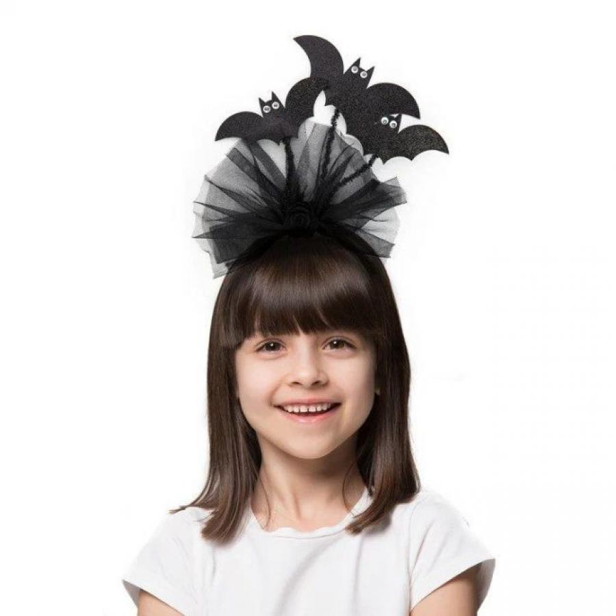 Hiuspanta mustat lepakot ja tylli