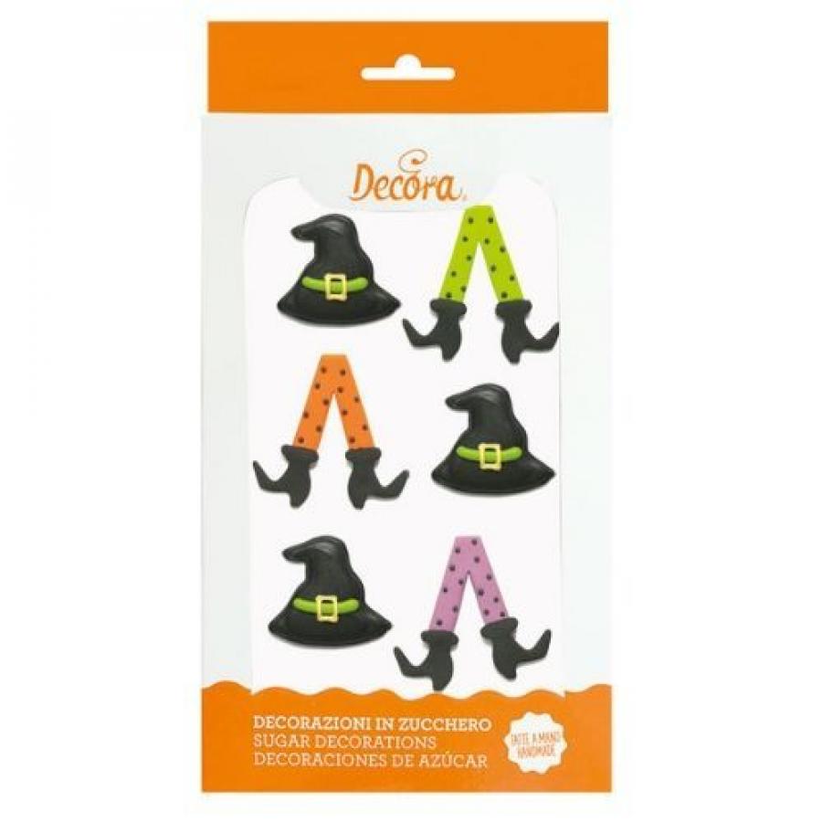 Syötävät koristeet Halloween Noita, 6 kpl - Decora