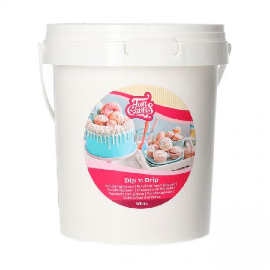 Dip 'n drip valmis kuorruteaine, valkoinen, 1 kg