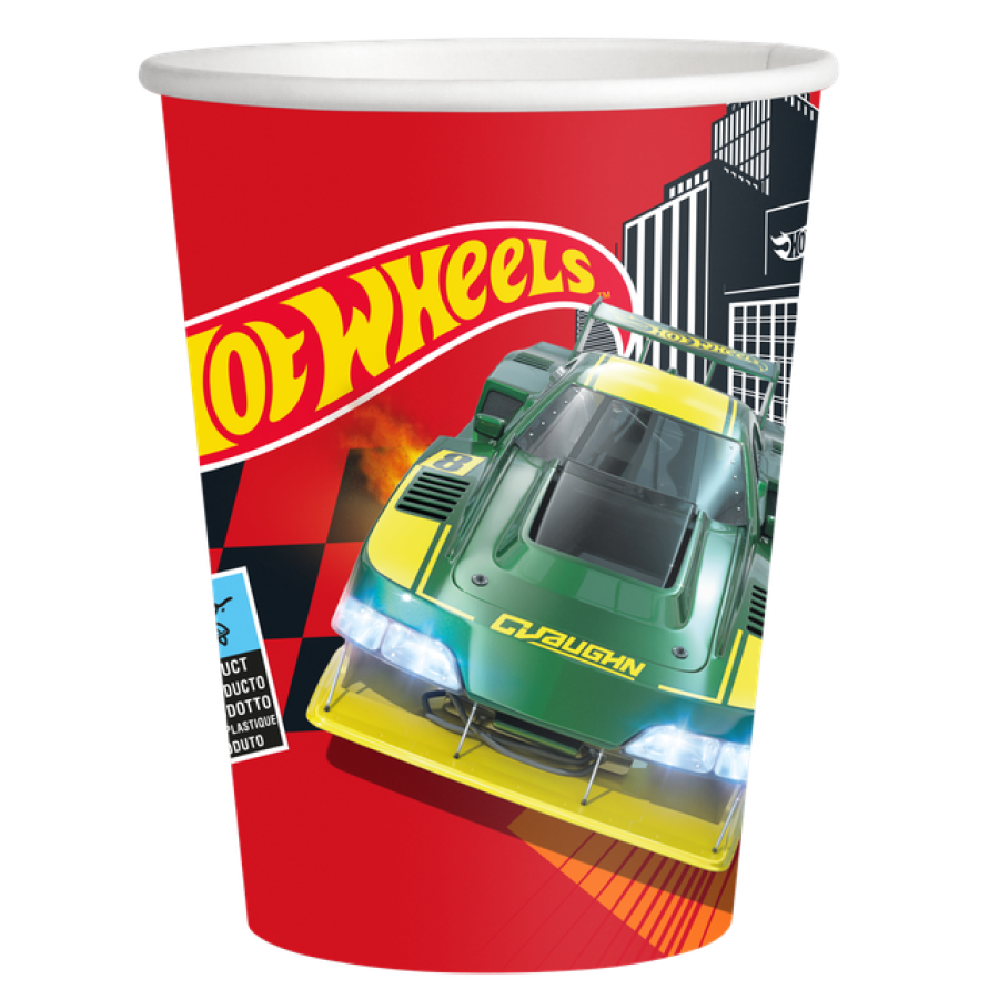Hot Wheels pahvimukit, 8 kpl