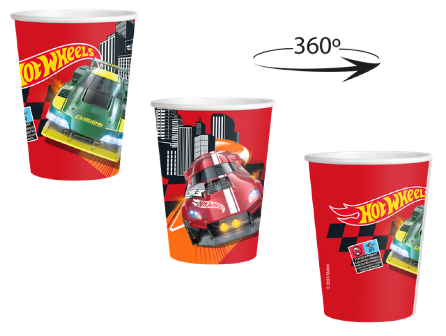 Hot Wheels pahvimukit, 8 kpl
