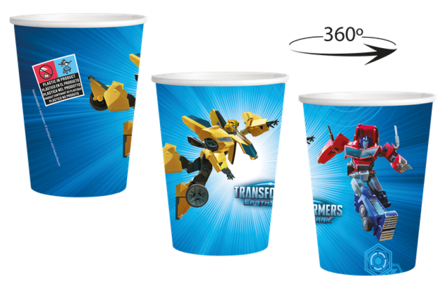 Transformers pahvimukit, 8 kpl
