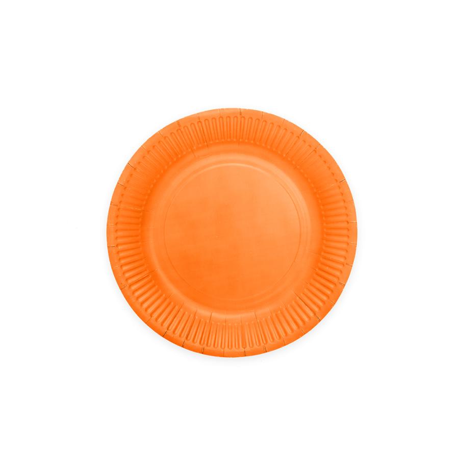 Pahvilautanen oranssi, 18 cm, 8 kpl