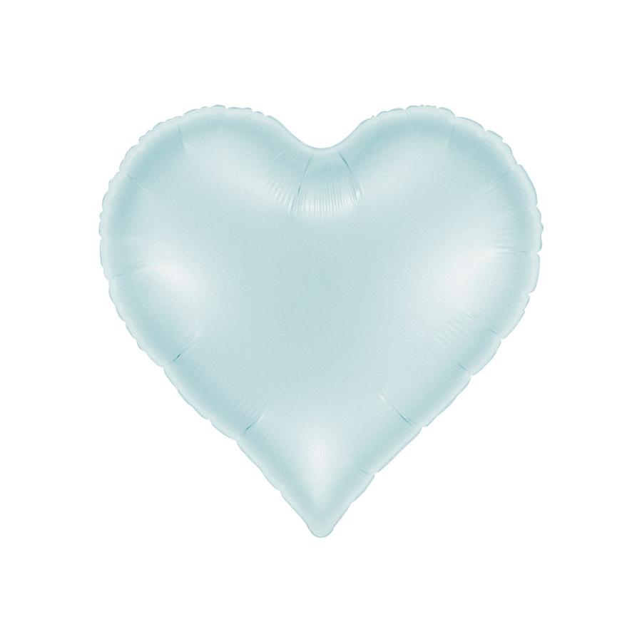 Foliopallo vaaleansininen sydän 46 cm