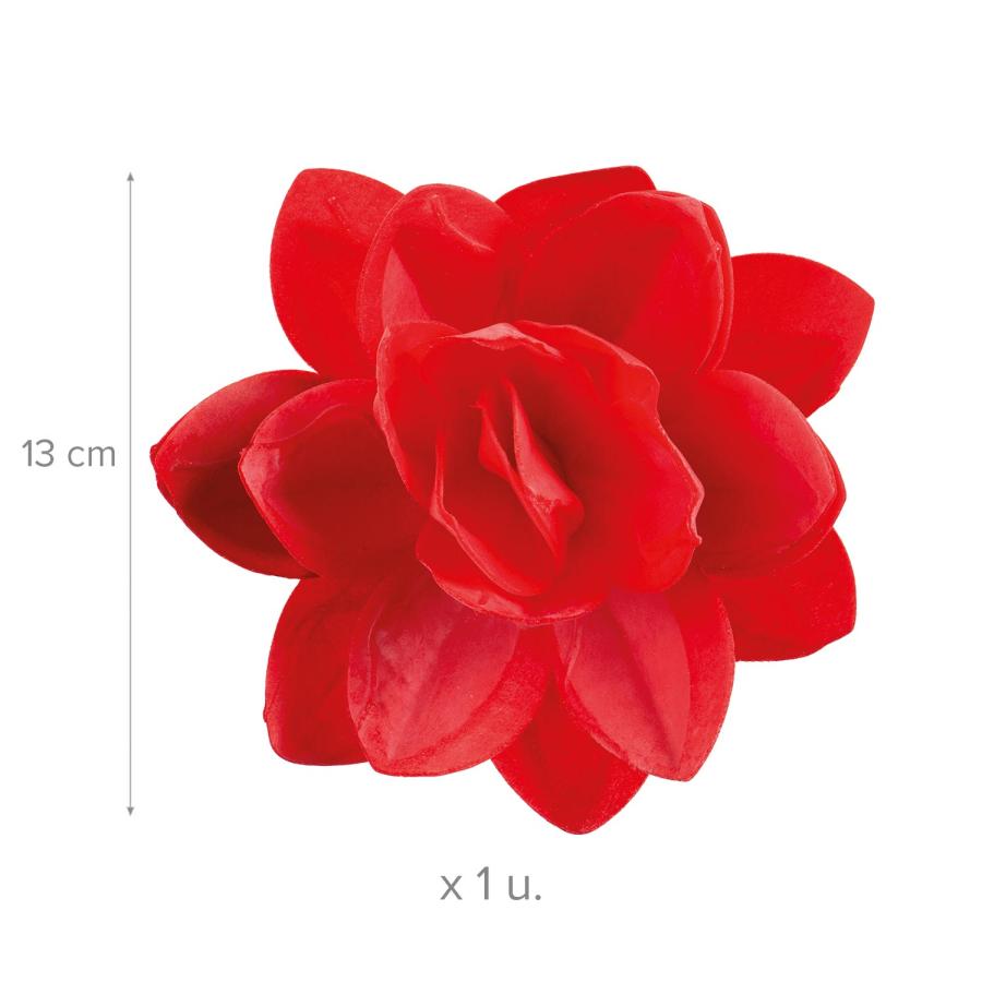 Syötävä vohvelikukka punainen, 13 cm