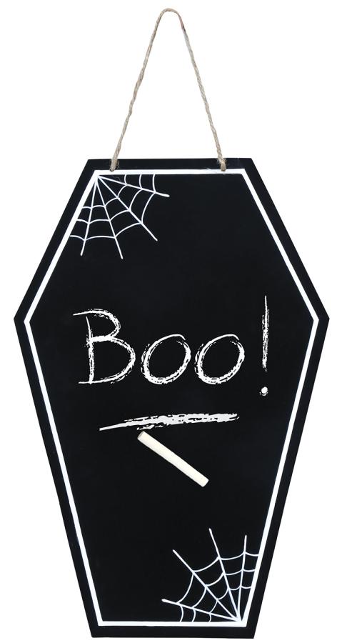 Halloween-liitutaulu, puinen, 40 x 27 cm