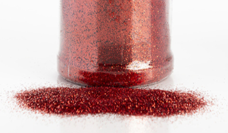 Irtoglitter / Ilmapalloglitter punainen, 100 g purkki