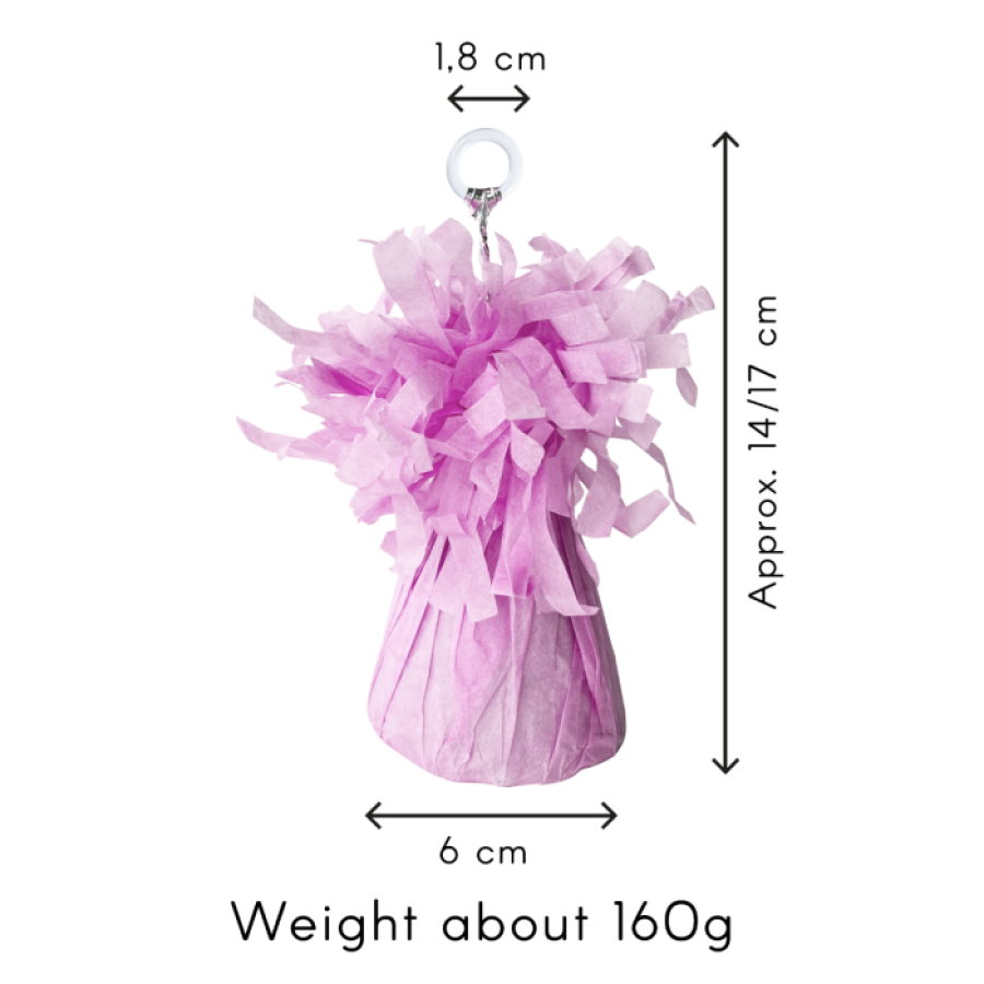 Ilmapallopaino suuri paperi pastellipinkki 160 g