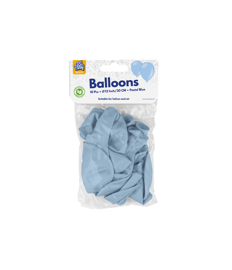 Ilmapallot 10 kpl, Pastellinsininen