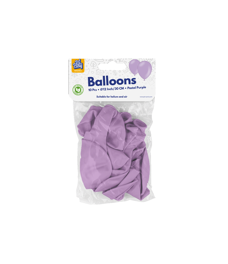 Ilmapallot 10 kpl, Pastellivioletti
