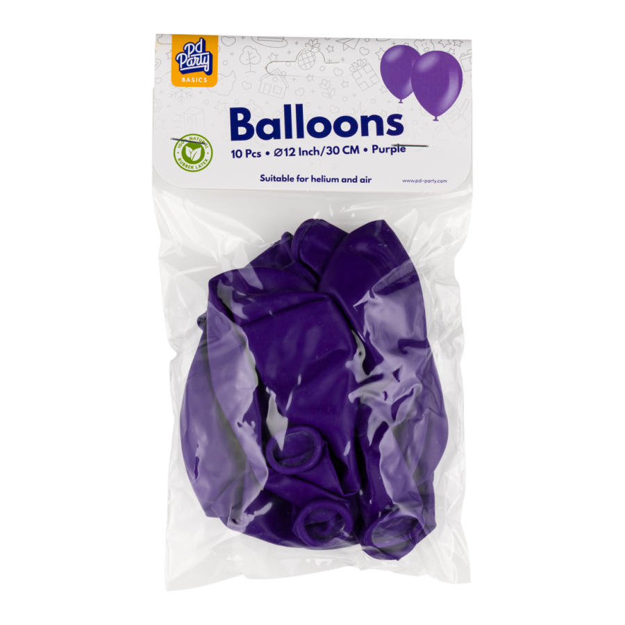 Ilmapallot 10 kpl, Violetti