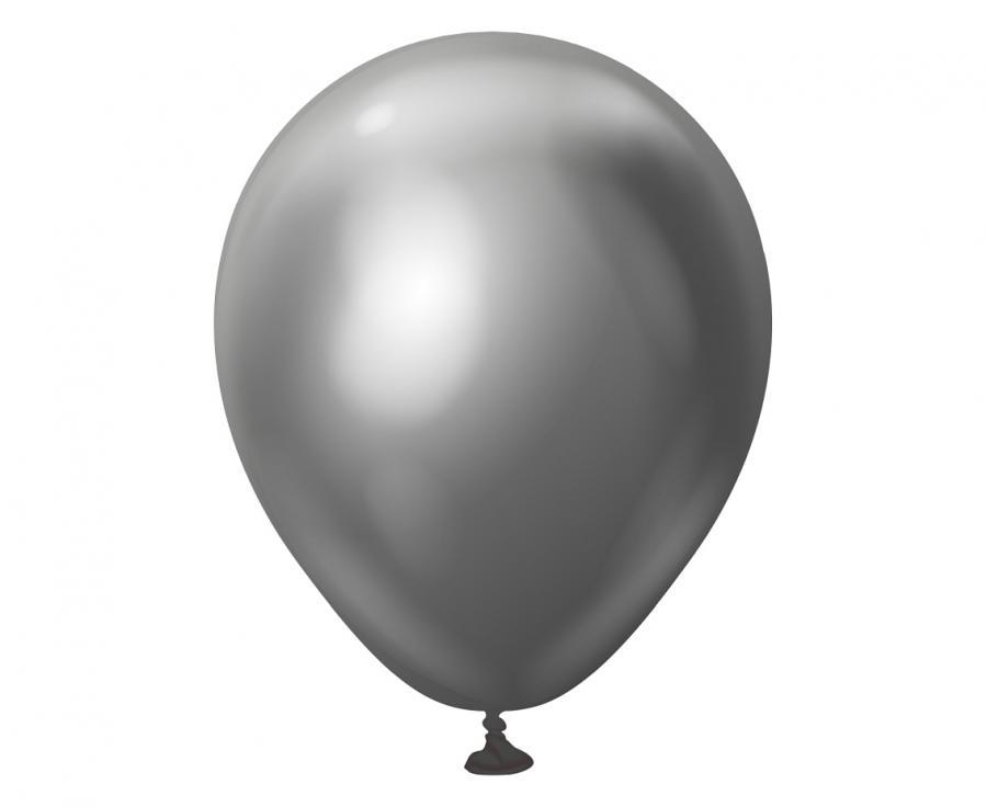 Mini-ilmapallot peili- ja metallipinta 20 kpl, Harmaa peilipinta 12,5 cm