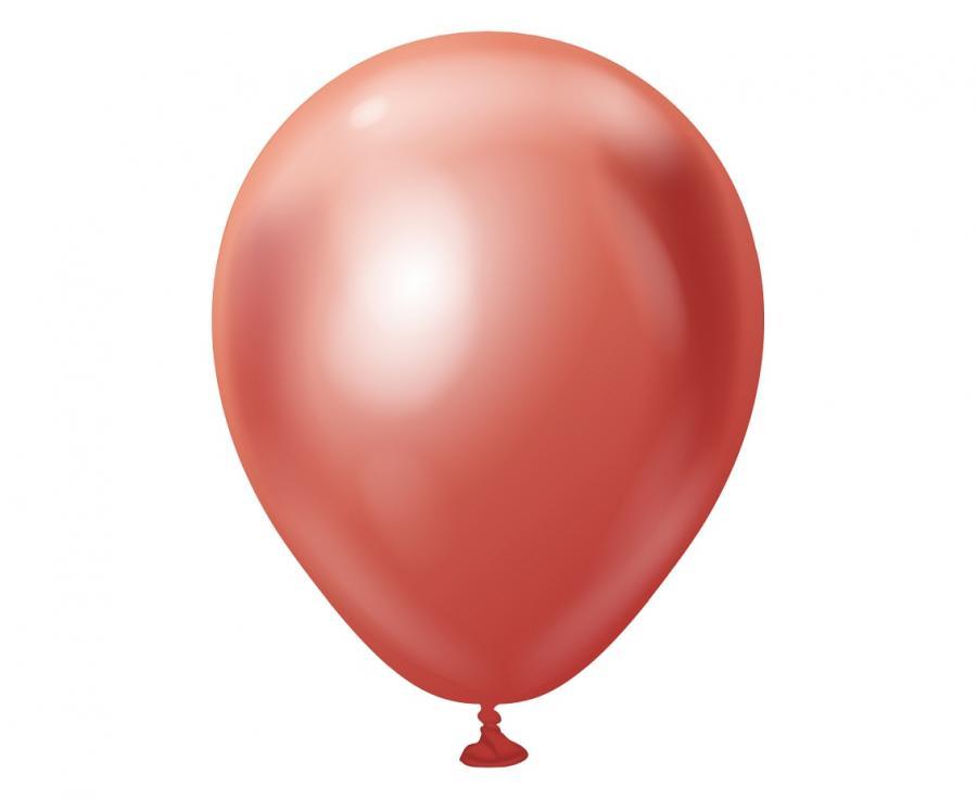 Mini-ilmapallot peili- ja metallipinta 20 kpl, Punainen peilipinta 12,5 cm